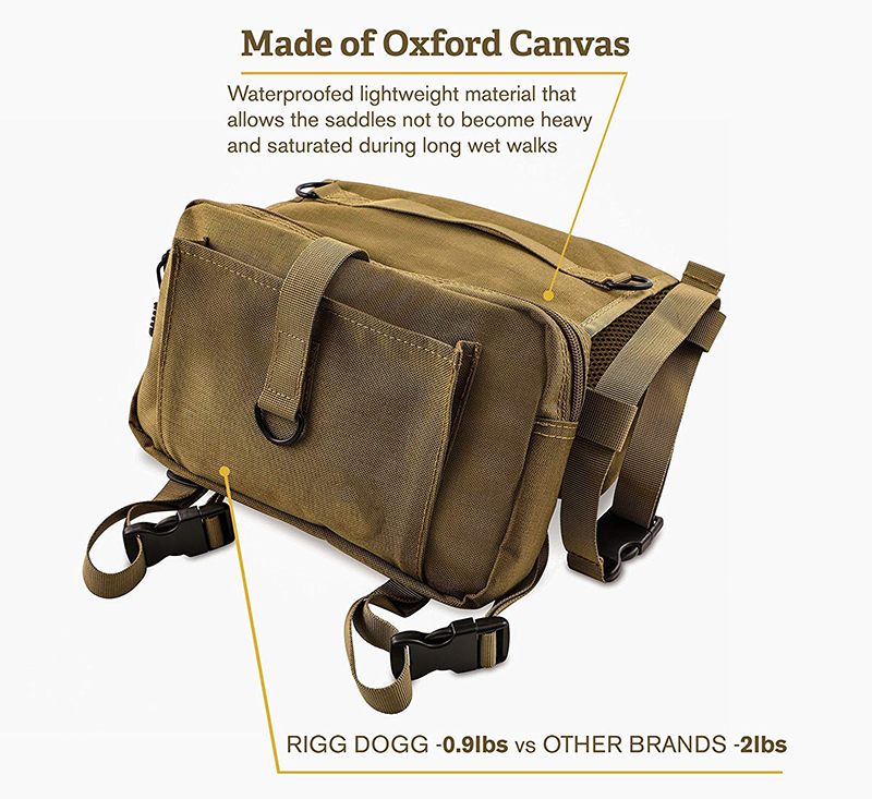 Lightweight Canvas Pet Carrier Bag , Breathable Dog Saddle Bags