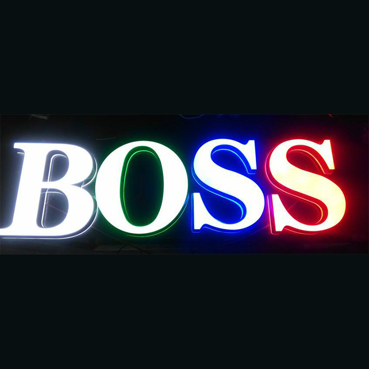 Waterproof Advertising Sign Led Luminous Acrylic Light Up Logo 3d Led Backlit Letter Sign