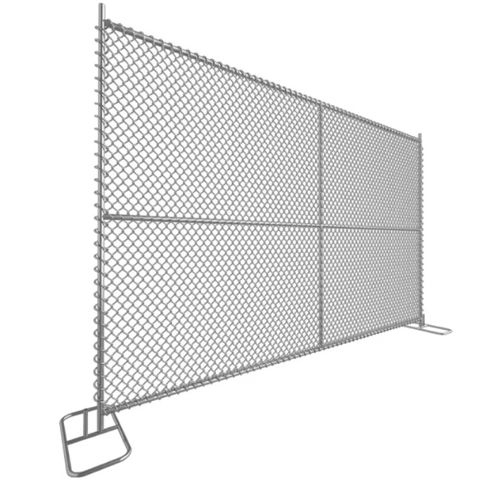 Diamond Mesh Temporary Fence 6x10ft Removable Chain Link Fence
