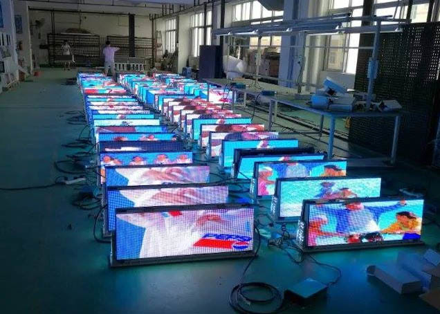 4mm Taxi Led Display Wireless Control With Fire Proof / Waterproof Aluminum Cabinet