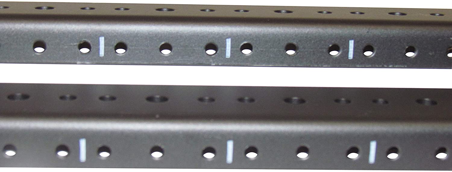 Black Powder Coated Steel Server Rack Rail Pair DIY Hardware Kit for Rack Enclosures