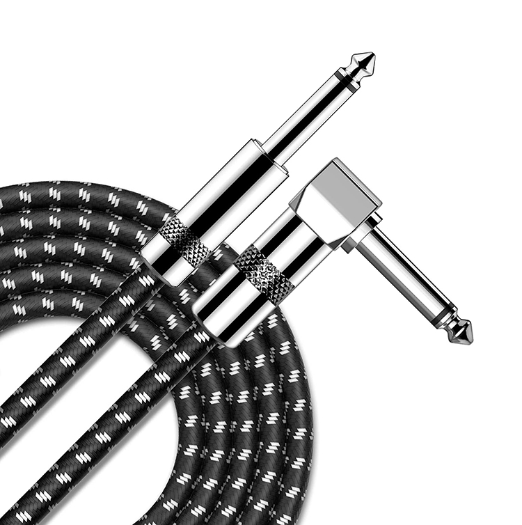 OEM 3M 1/4 Inch 6.3mm TS Jack Right Angle Music Instrument Bass Amplifier Pedal Guitar Patch Cable