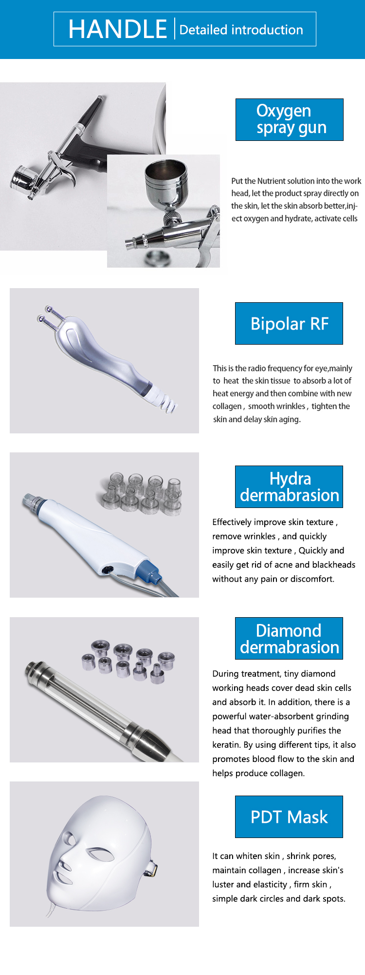 radio frequency facial beauty machine RF bio ultrasound therapy for face moisturizing scar removal
