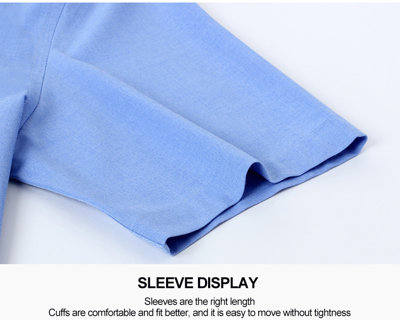 Summer Micro-elastic Wrinkle-Resistant Men's Shirt with Ice Silk Bamboo Fiber Fabric