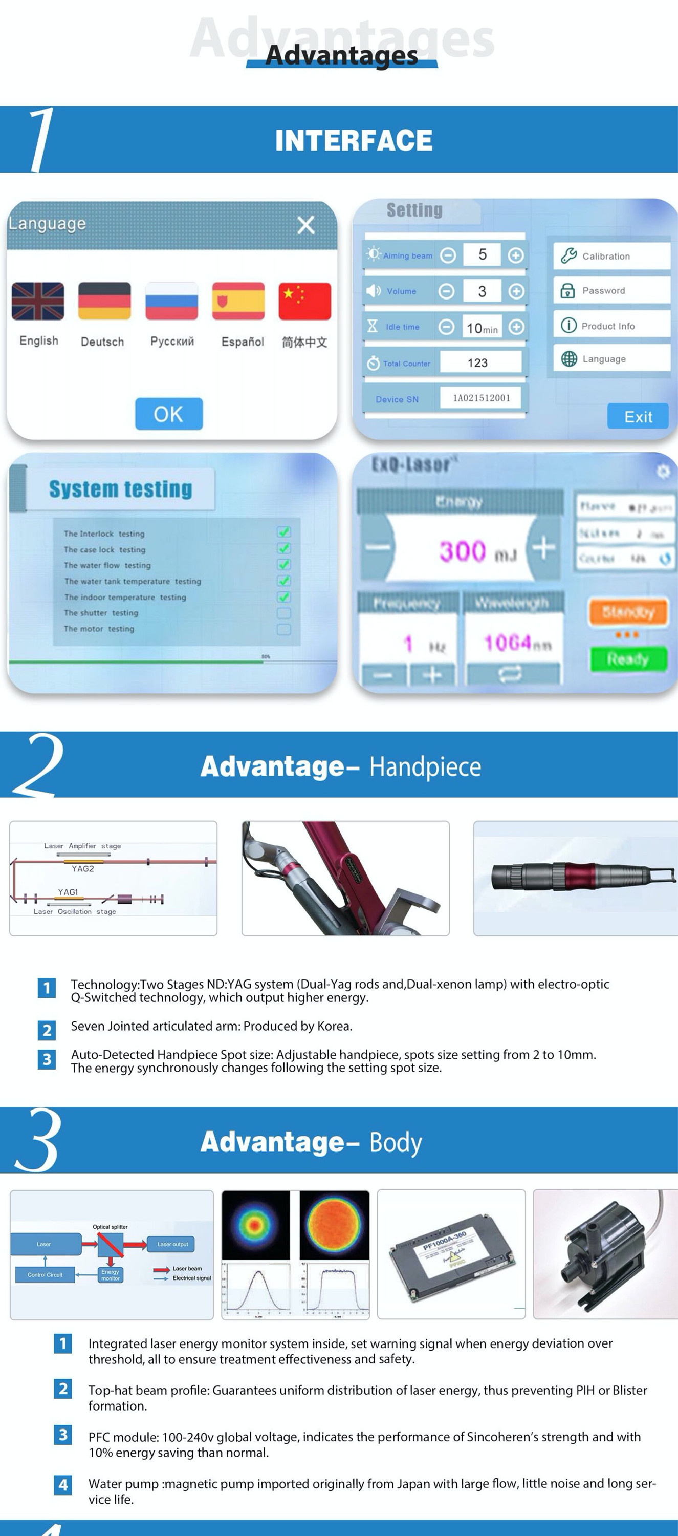 Monaliza Q Switched ND Yag Laser Tattoo Removal Machine For Shrink Pores