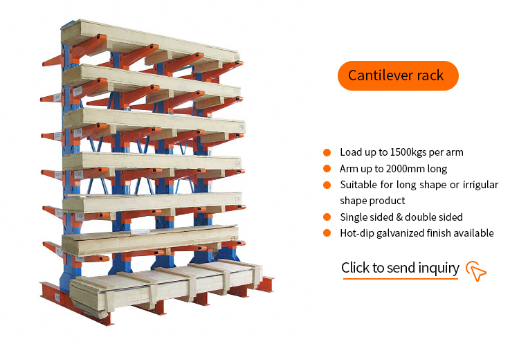 Flexiable Access for Industrial Aluminium and Steel Profile Cantilever Racking System