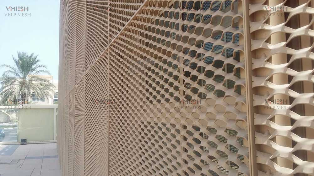 Low Carbon Expanded Metal Mesh Sheet Powder Coated For Building Decoration