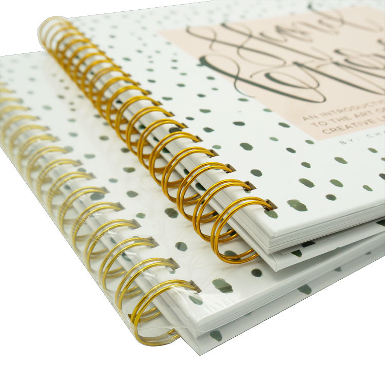 Spotted Spiral Notebook Printing , CMYK Custom Art Book Printing 248*248mm