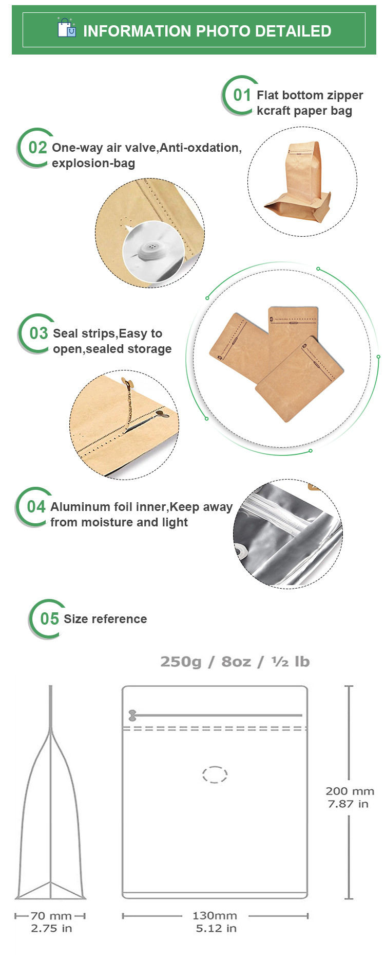 Reusable Coffe Pouch Custom Packaging Solutions Zipper Locking