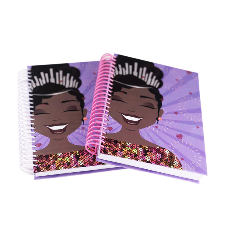 Personalized Spiral Notebook Printing Service Plastic Coil With Pocket