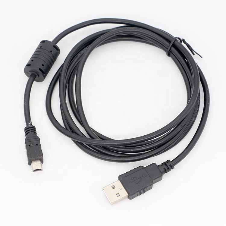 1m Digital Camera Magnetic Ring Mini USB Data Charger Cable with Ferrite