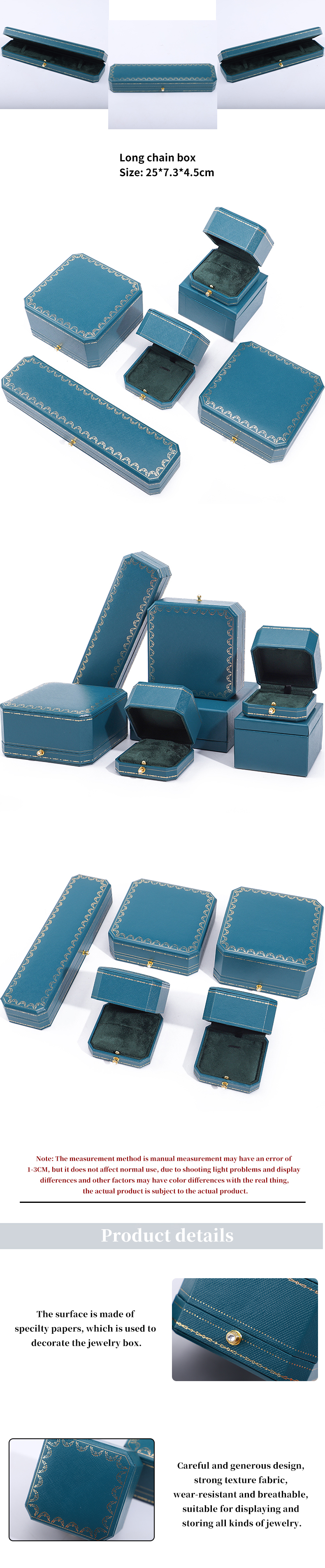 Customized Color Paper Velvet Jewelry Packaging Box For Bracelet Earrings Necklace Ring