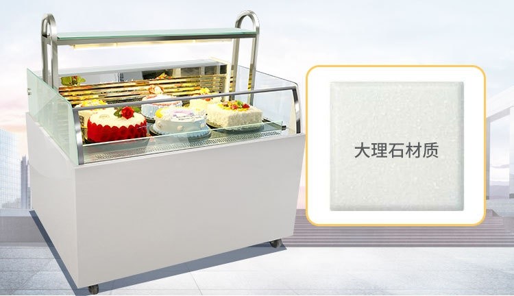 Customized Open Type Sandwich Display Cabinet With LED Light Refrigeration Food Cake Showcase