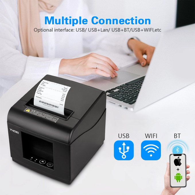 Desktop Receipt 80 Mm Thermal Printer For Pos System Printing YHD-80E