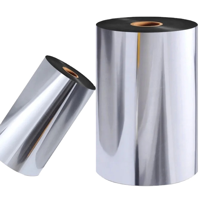 Silver Aluminized Metalized PET Film for Food Packaging 20mic Thickness