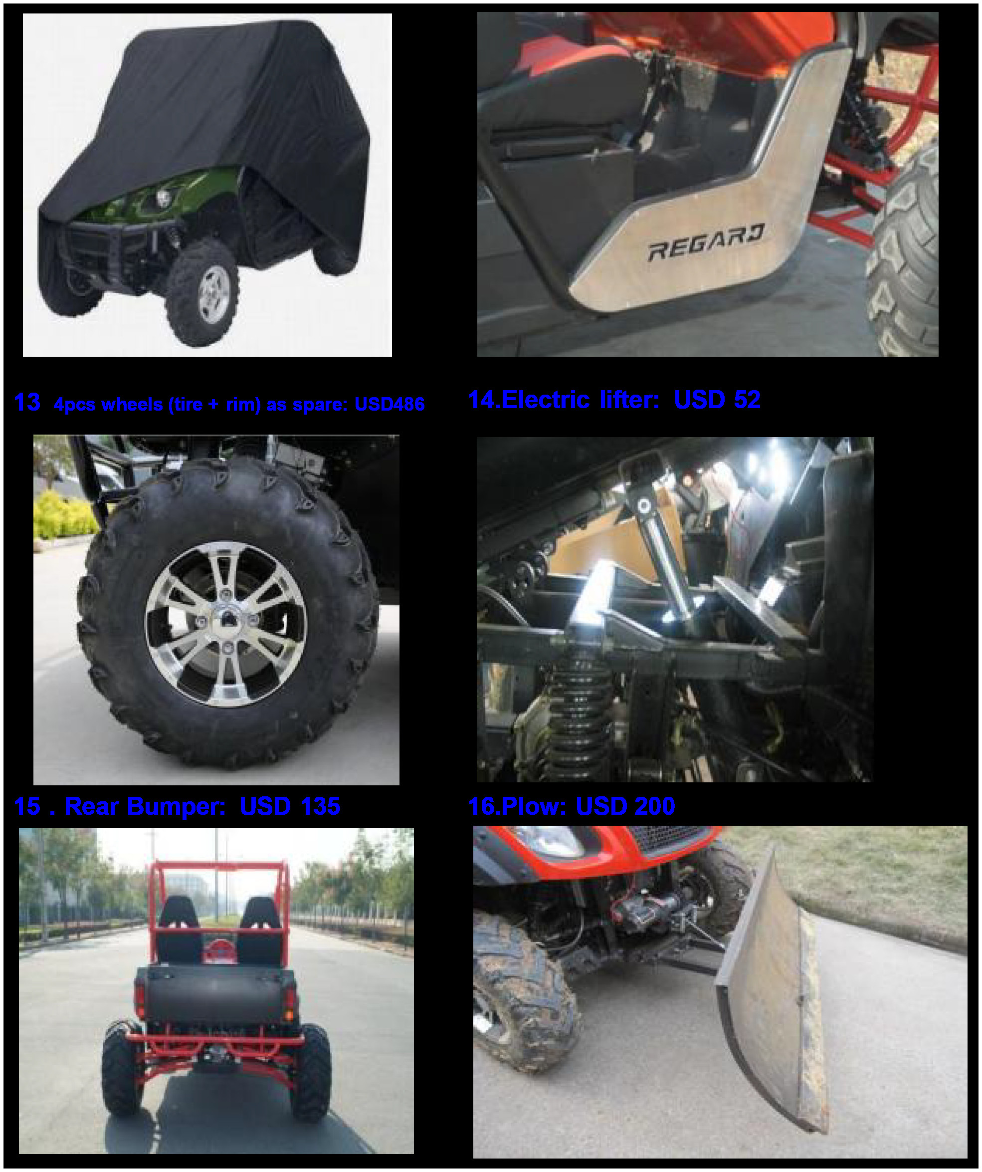 5KW/8KW 4WD ELECTRIC UTV 4 SEATS 4X4 RECREATIONAL UTILITY VEHICLE FOR SALE