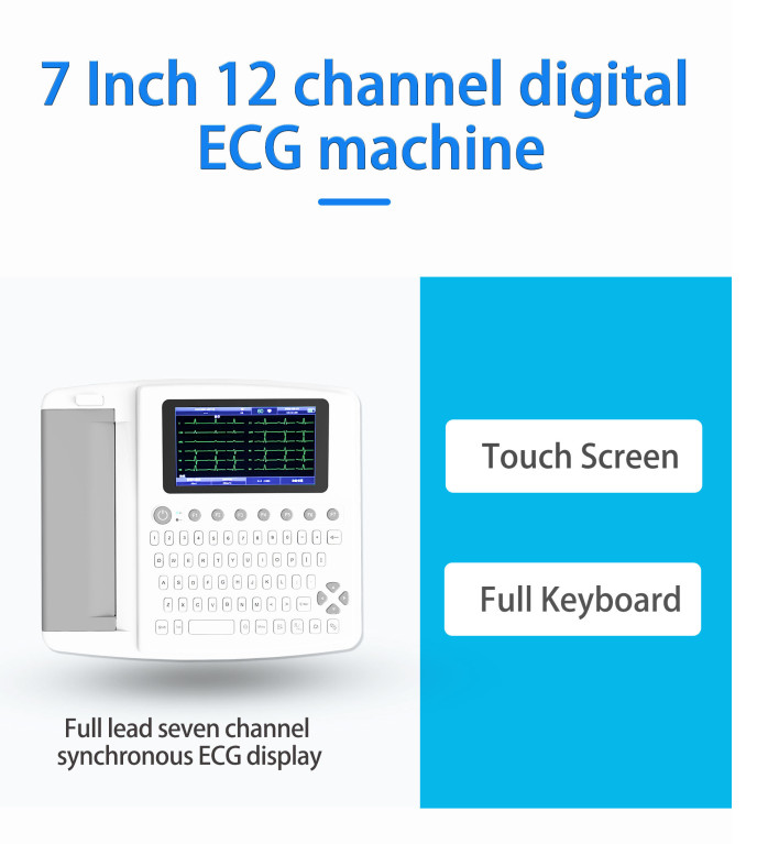 Medical Device Hospital 12 Channel Digital ECG Machine Professional With Print
