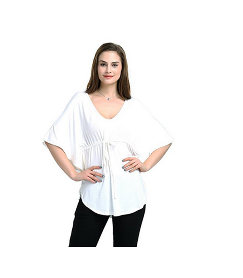 Newest Design Women Loose Blouse Bat Sleeve Lady Casual Tops Hot Sale