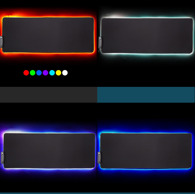 4 USB Port Oversized Gaming Mouse Pad With Stitched Edge OEM ODM