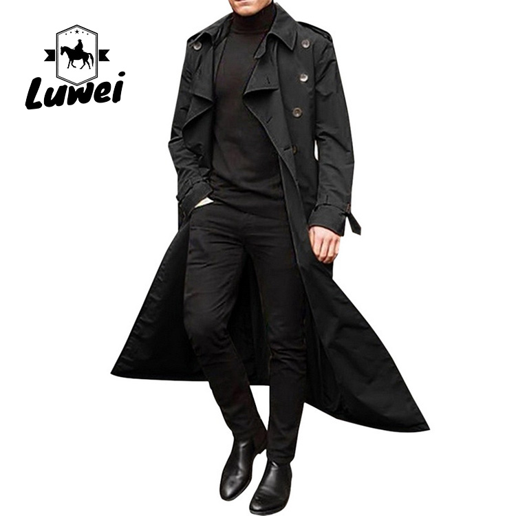 Fashion Chaquetas Windbreaker Erkek Ceket Mens Utility Trench Abrigo Largo Hombre Overcoat Men Jacket