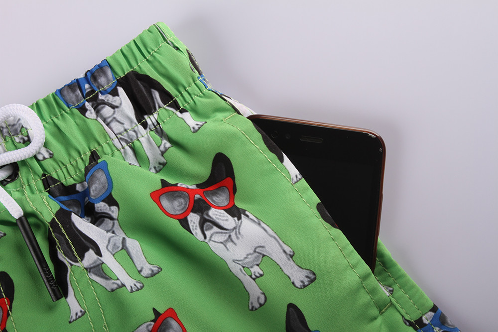 Mens Pant Print 100% Polyester Quick Dry Swim Trunks