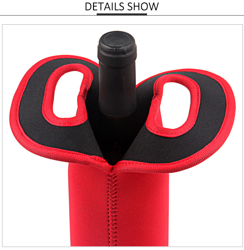 Waterproof Pure Color L8.5*H36CM Neoprene Bottle Sleeve