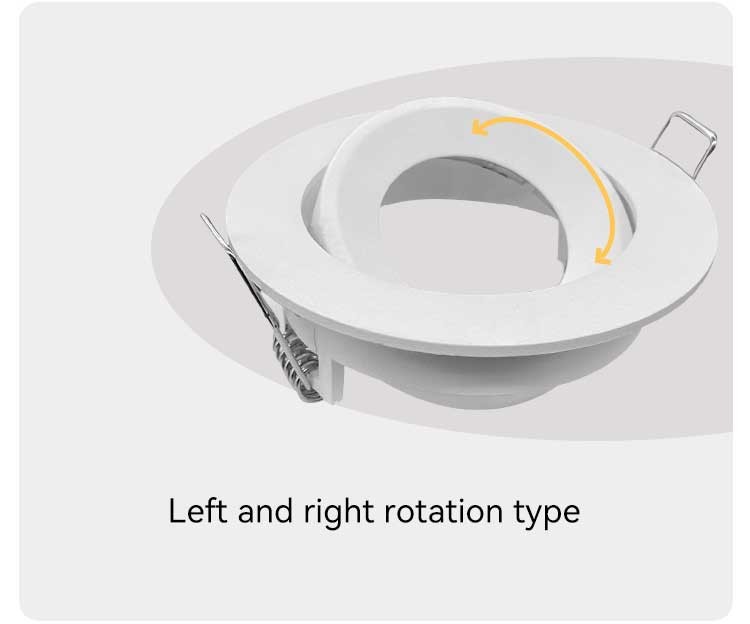 Architectural Die-Cast Aluminum Recessed Spotlight Frame With 20° Tilt And Bi-Directional Rotation