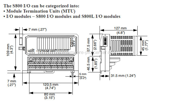 ABB 3BSE038726R1 have up to 16 I/O channels and two process voltage connections