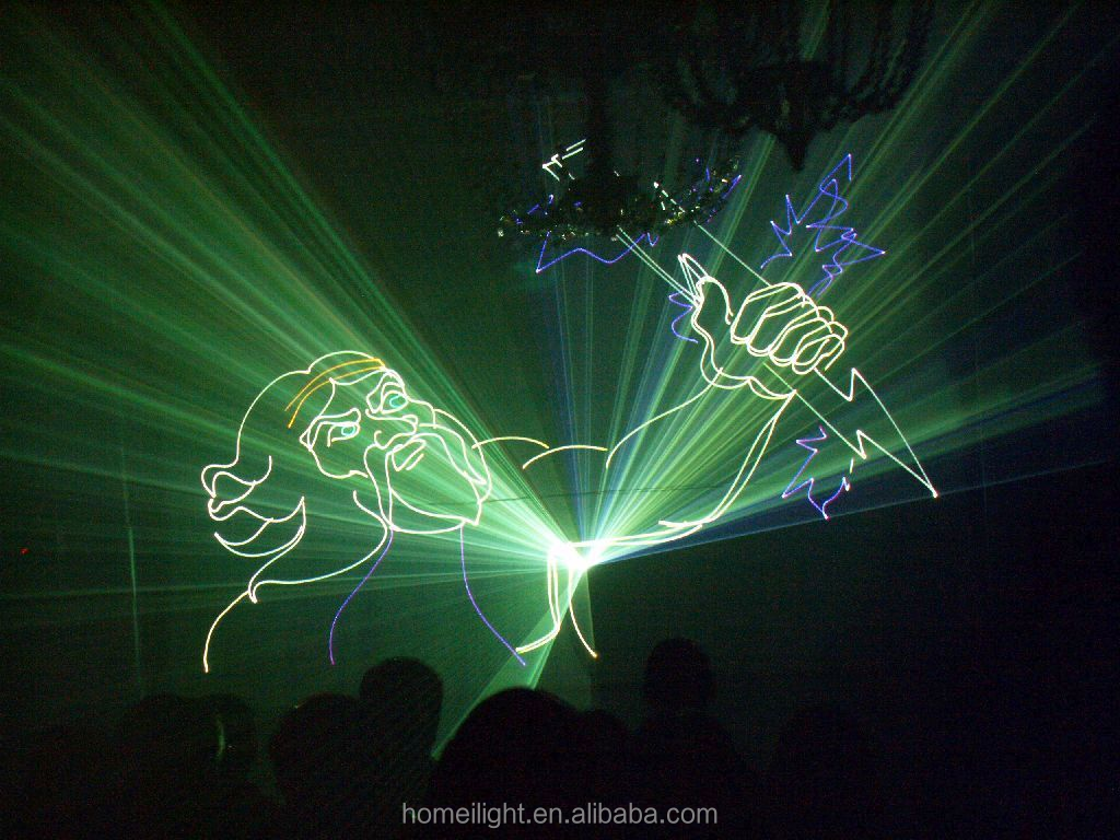 Disco Laser Light 2W Full Animation Color for Party DJ Stage Show Wedding Event Hall Mall