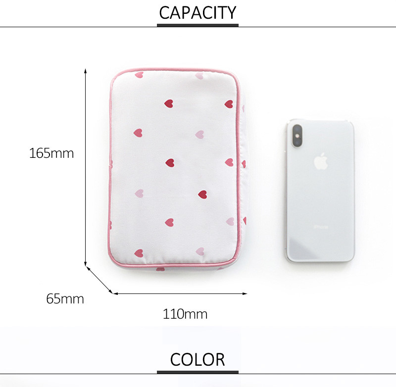 Printed Pattern Polyester Fabric Makeup Storage Artist Brush Bag
