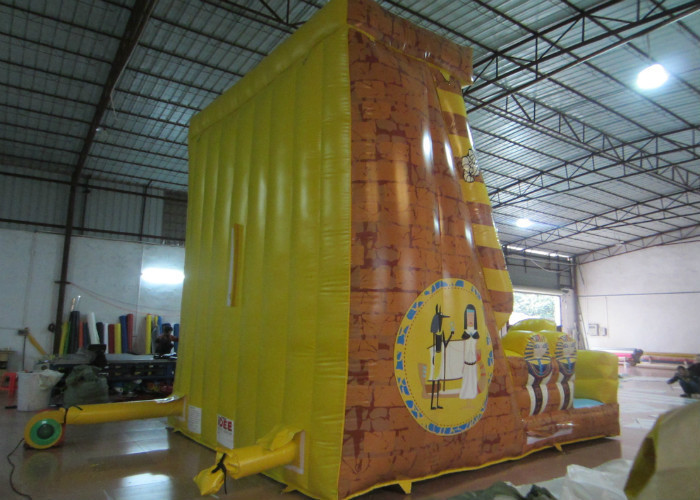 Commercial Egypt Tower Tour Inflatable Rock Climbing Wall Inflatable Sport Game Waterproof Fireproof PVC 5 X 4 X 6m