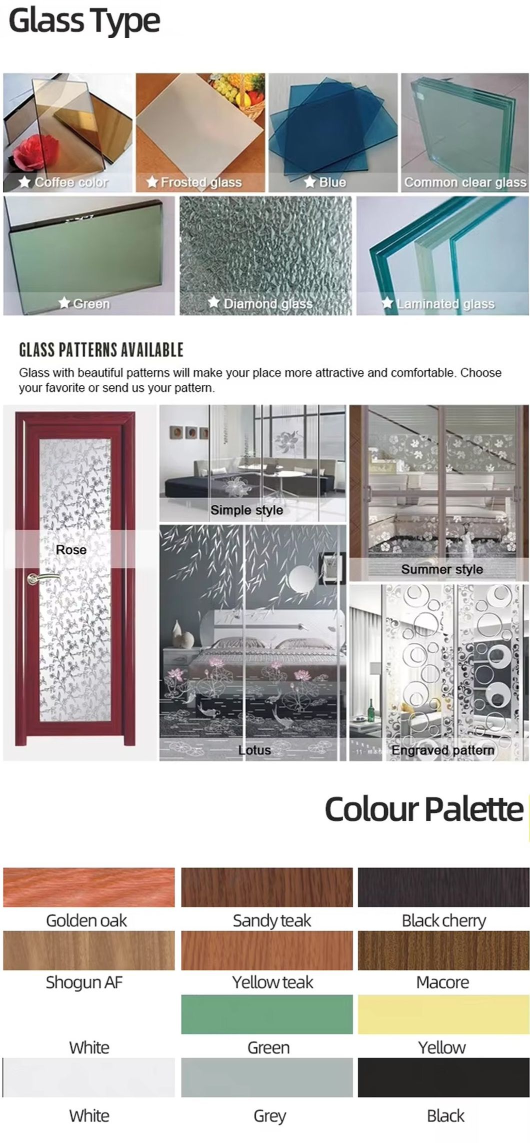 Aluminum Sliding Door, Soundproof Glass Door, Energy-Saving, Quiet