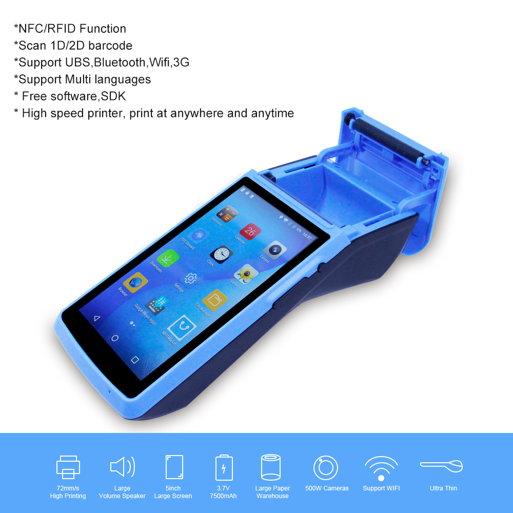 Handheld POS Terminal With Charging Base Android OS