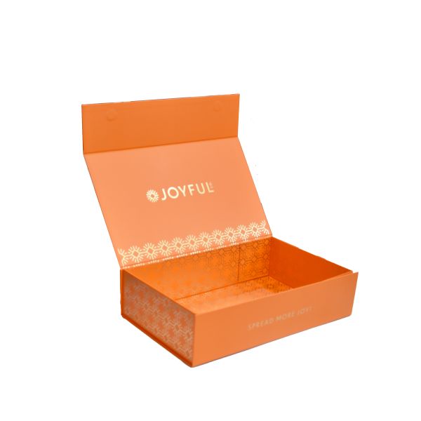 Rigid Magnetic Gift Box Packing Emboss Logo Folding Collapsible For Small Business