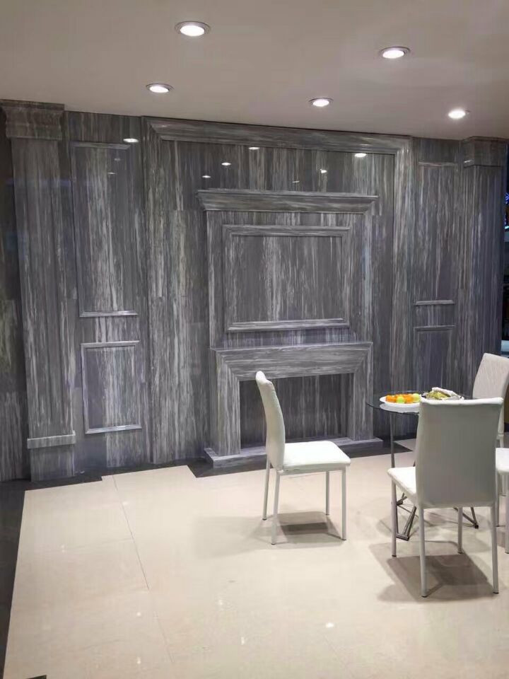 Blue Wooden Vein Marble Slabs,Blue Wood Grain Marble Slabs