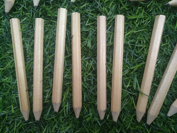 hexagon golf pencil , Hexagonal golf pencil , golf pencil , wooden pencil eraser , wood golf pencil