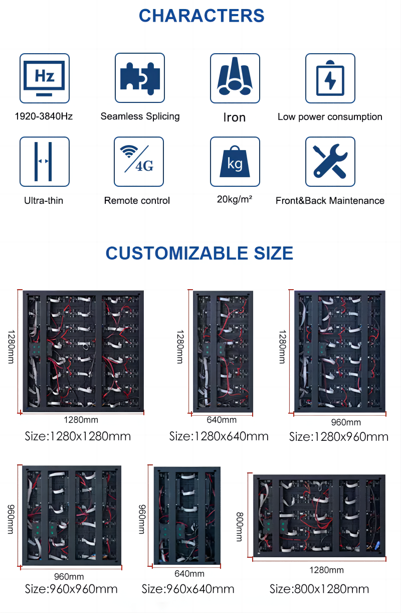 Economic Steel Fixed Indoor LED Video Wall 320X160mm LED Module 2