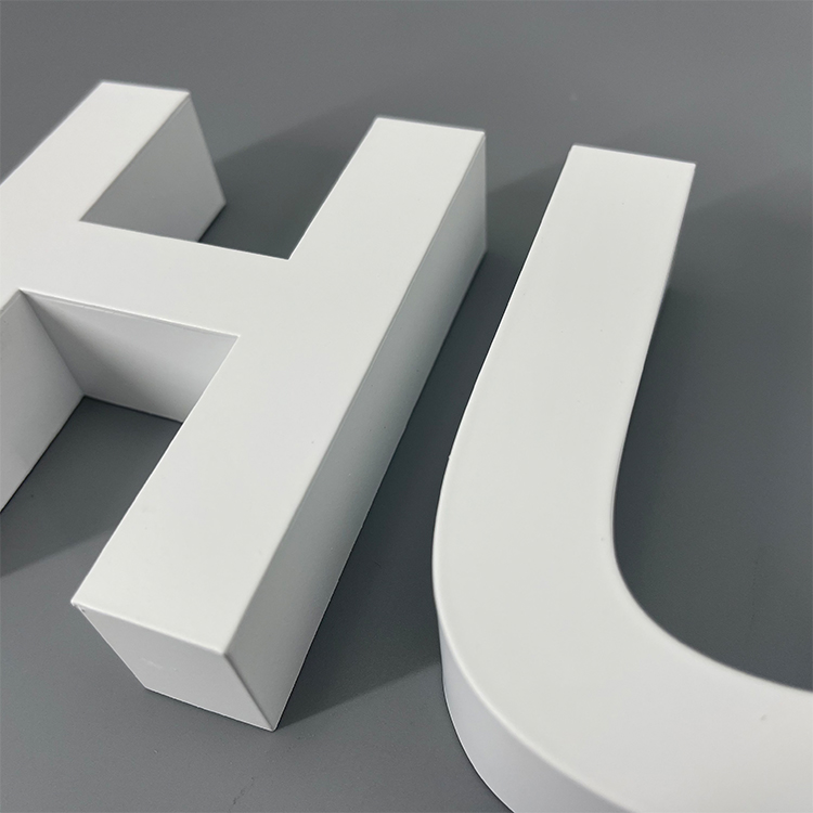 Backlit Letters on the Front of the Door Sign Acrylic Metal Backlit Characters 3D LED Billboard Logo