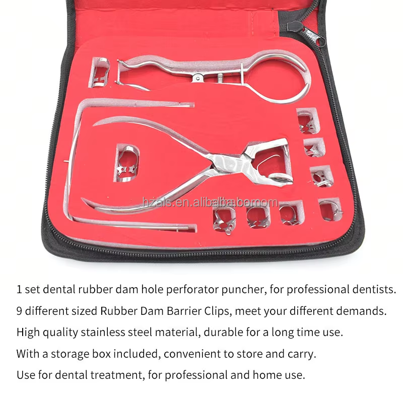 Best Rubber Dam Instruments Kit Clamps Ivory Clamps Forceps Dental Restorative Instruments with Machinery Power Source