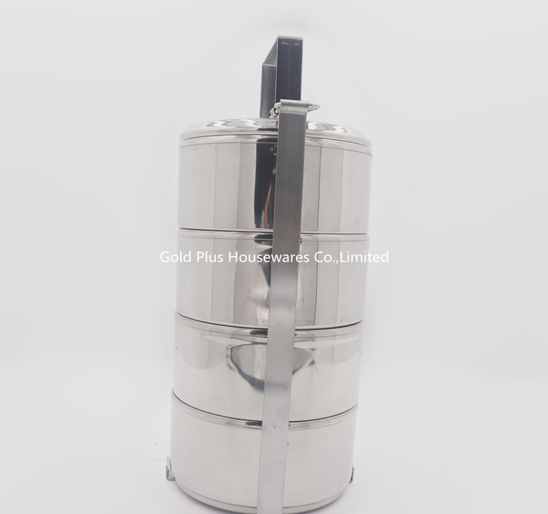 14cm 5 Layers thailand tiffin with handle stainless steel food packaging container