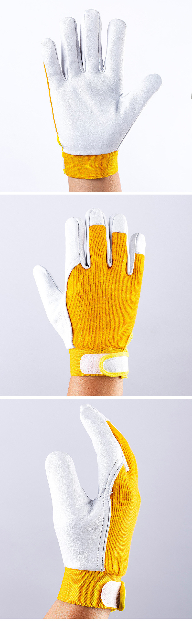 Red Sheepskin Argon-Arc Welding Work Safety Protection Wear Resistant Pierce Resistant Garden Protective Gloves