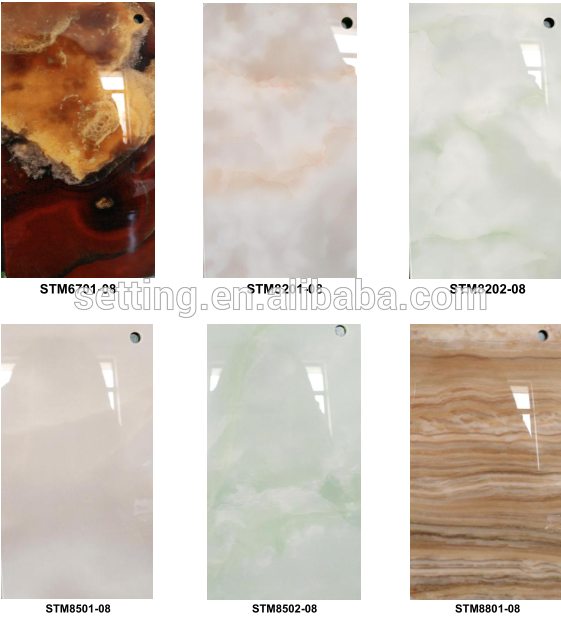 High gloss marble color acrylic mdf board for kitchen