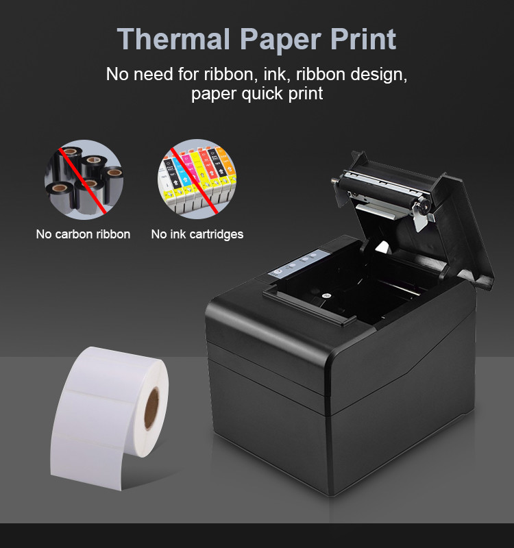 3 inch desktop bill printer POS thermal receipt printer with auto cutter