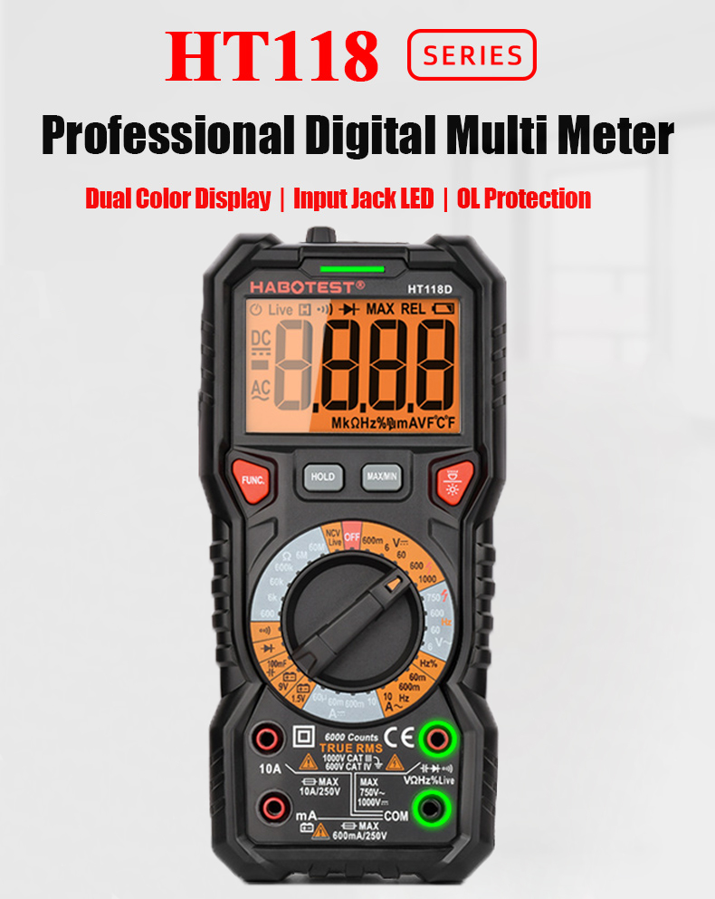 HT118D Habotest 1000V Handheld Digital Multimeter