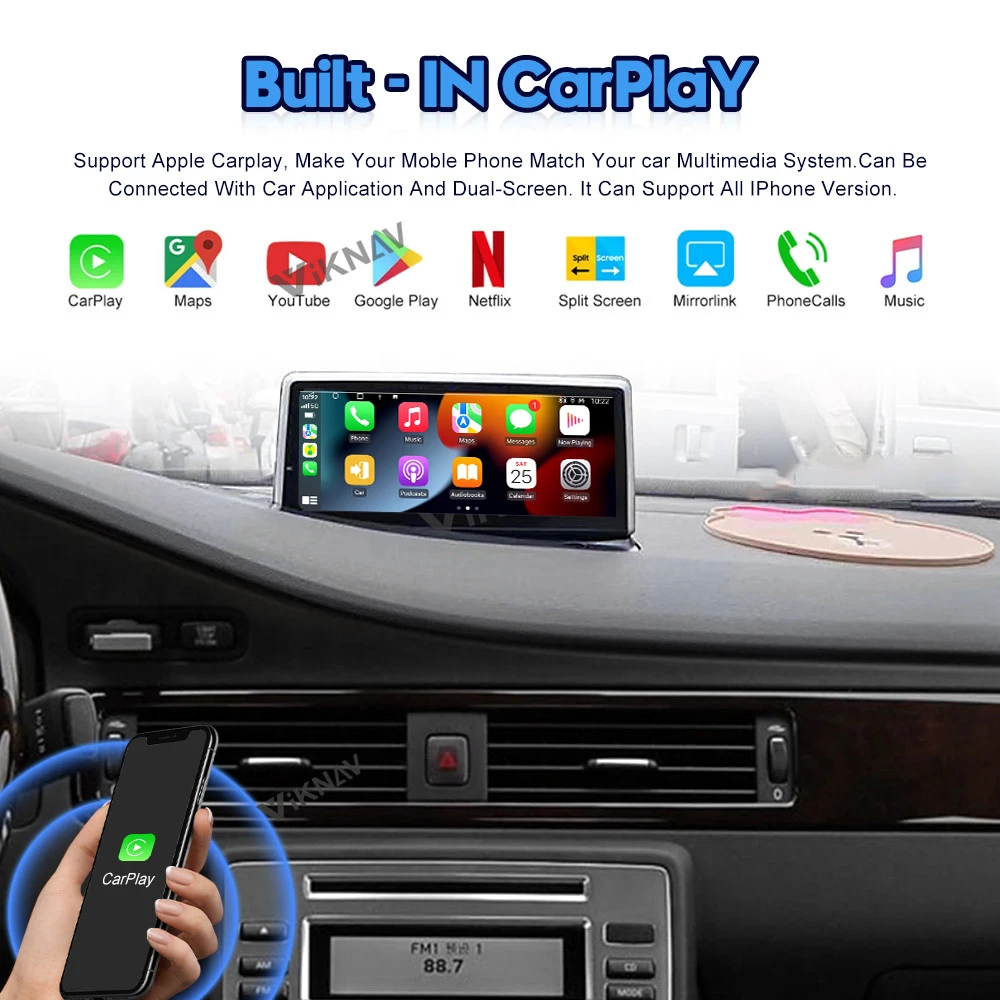 Viknav Car Radio For Volvo S80 V70 (2004-2011) 8.8 inch Built in Carplay GPS Navigation Multimedia Player Touch Screen