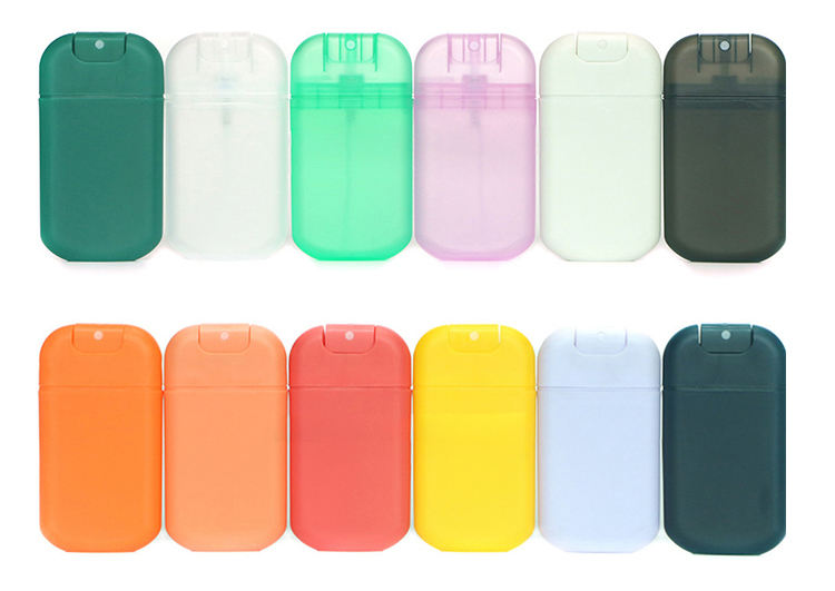 Square Credit Card Spray Bottle 0.7oz 1oz 20ml 30ml Recyclable Refillable