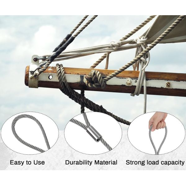 Stainless Steel Suspension Hoisting Wire Rope Sling for Hanging Objects with High Strength