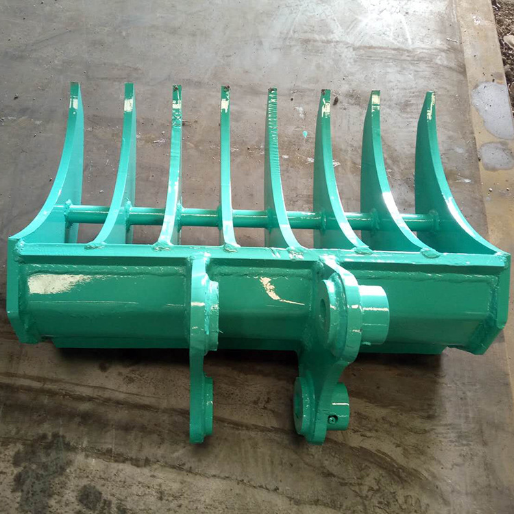 Customizable Excavator Attachments Arable Land Harrow Bucket Multitooth Rake Bucket For Excavato