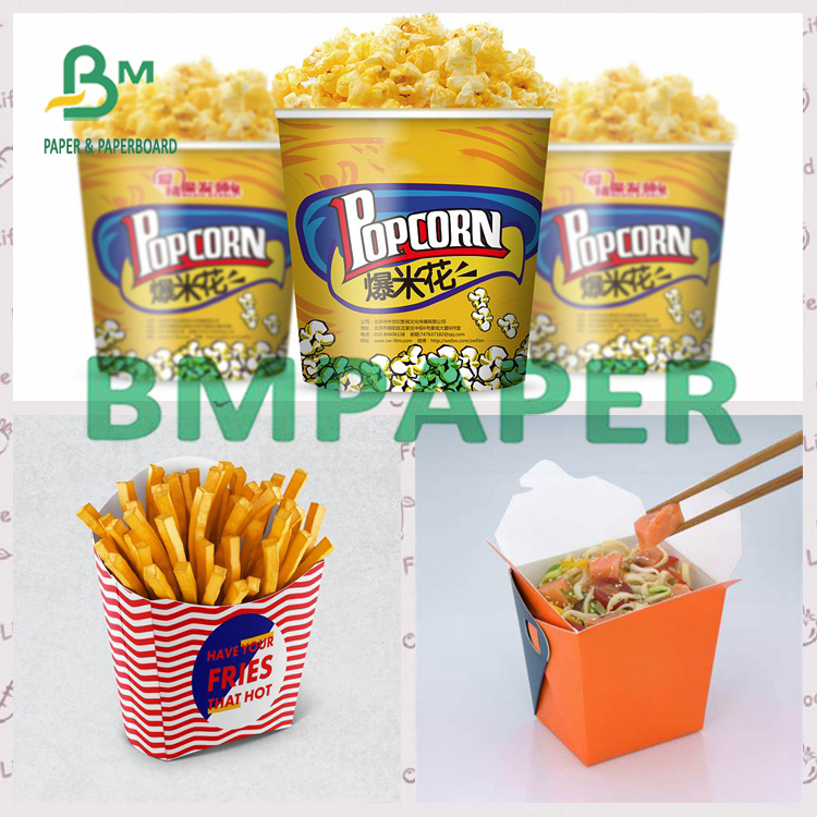 270g Folding Resistance One Side Coated Food Board For Takeway Box