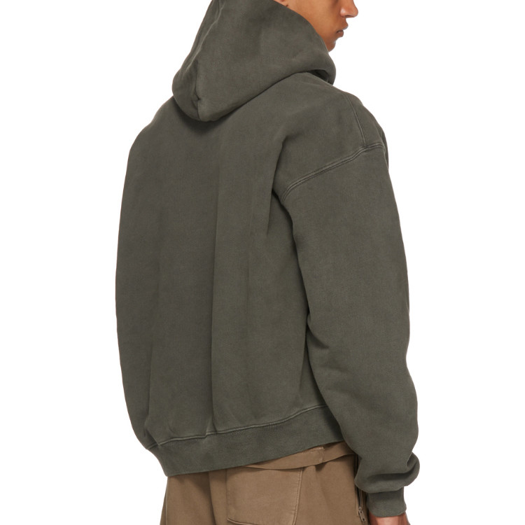 Custom Non Drawstring Blank Oversized Sweatshirts Black Cropped Hoodies